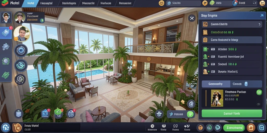 Screenshot pertama menunjukkan karakter utama dalam kostum futuristik.