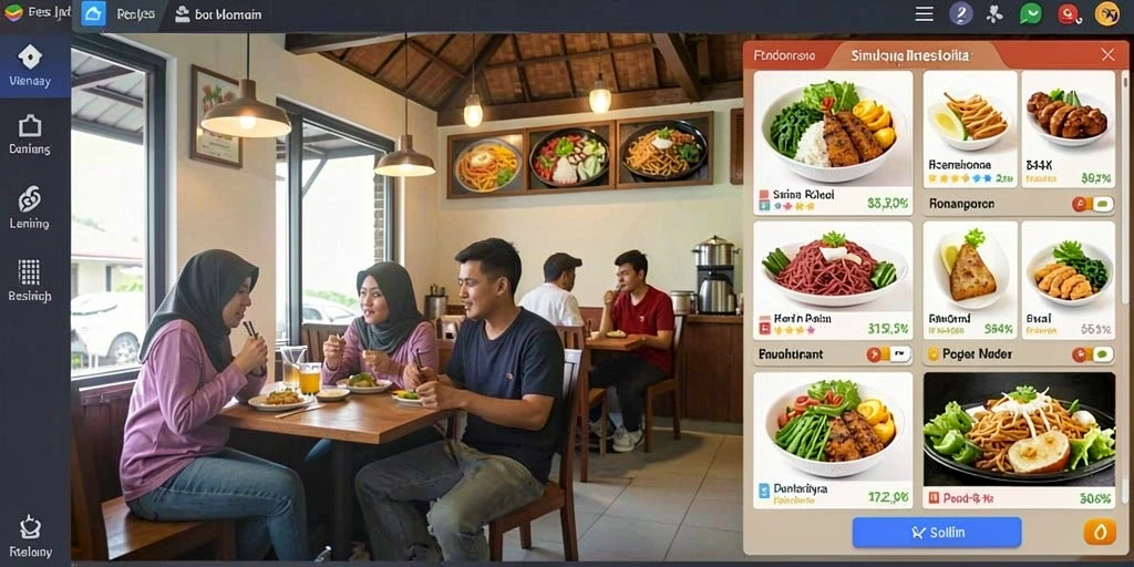 Tampilan antarmuka aplikasi yang modern dan menarik.
