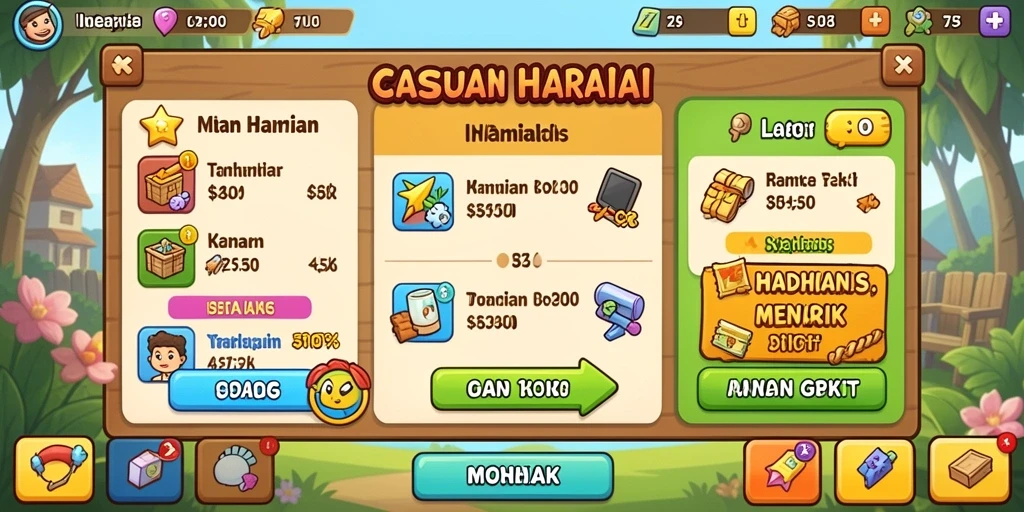 Tampilan antarmuka utama yang menarik.