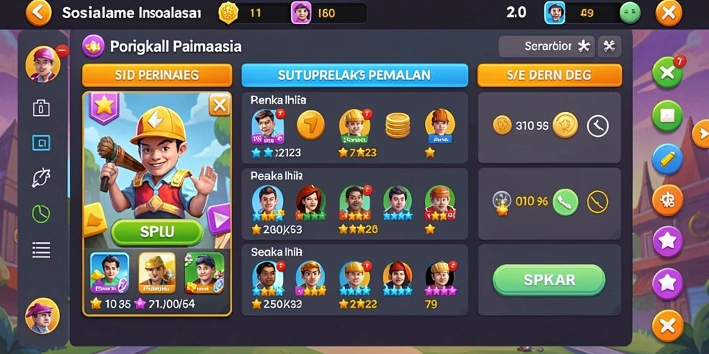 Layar awal yang penuh warna dan menarik perhatian.