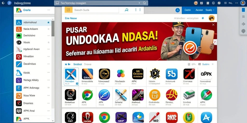 Tampilan awal permainan dengan karakter menarik.